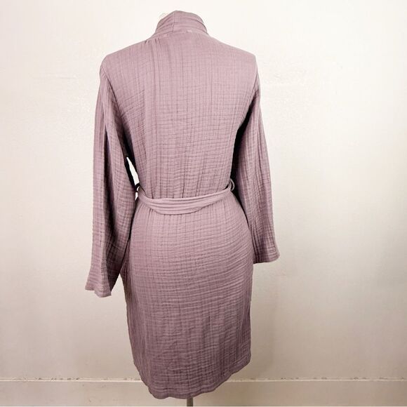 Parachute Organic Cotton Gauzy Brown Midi Robe Small - Picture 9 of 11
